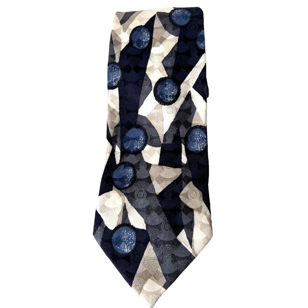 Vintage Fratelli Handmade Silk Mod Tie Made in Italy Blue